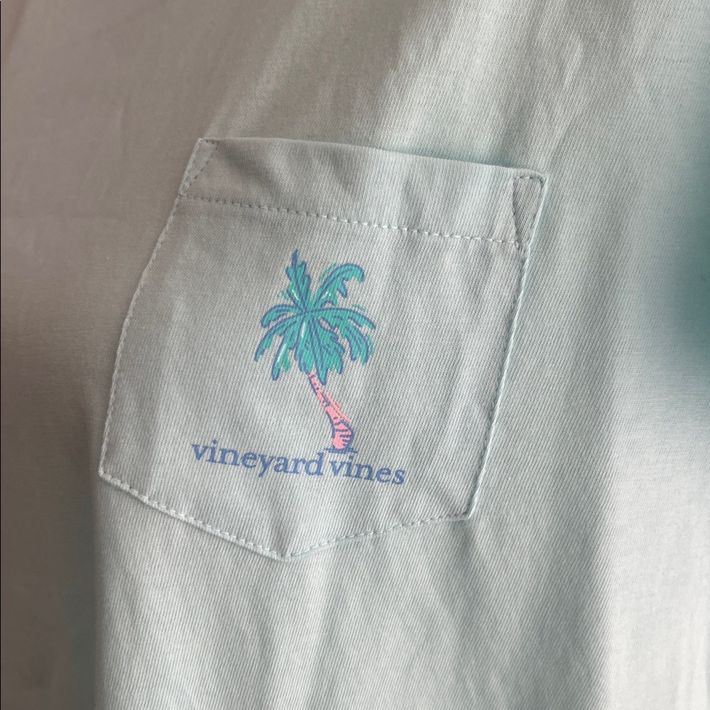 NWT Vineyard Vines SS Beach Scenic Pocket Beachcomber Blue T-shirt, size L. - Picture 3 of 10